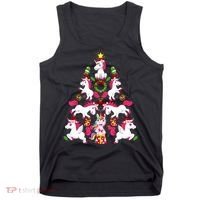 Unicorn Xmas Lighting Tree Unicorn Christmas Tank Top thumb 0