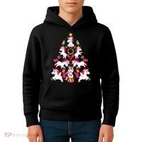 Unicorn Xmas Lighting Tree Unicorn Christmas Kids Hoodie thumb 4