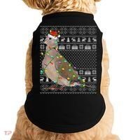 Ugly Xmas Lighting Santa Hat Mourning Dove Bird Christmas Doggie Tank thumb 0