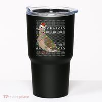 Ugly Xmas Lighting Santa Hat Mourning Dove Bird Christmas Tumbler thumb 0