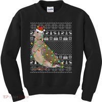 Ugly Xmas Lighting Santa Hat Mourning Dove Bird Christmas Kids Sweatshirt thumb 0