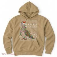 Ugly Xmas Lighting Santa Hat Mourning Dove Bird Christmas Hoodie thumb 0