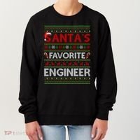 Ugly Xmas Lighting SantaS Favorite Engineer Christmas Gift Women's Sweatshirt thumb 0