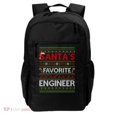 Ugly Xmas Lighting SantaS Favorite Engineer Christmas Gift Backpack