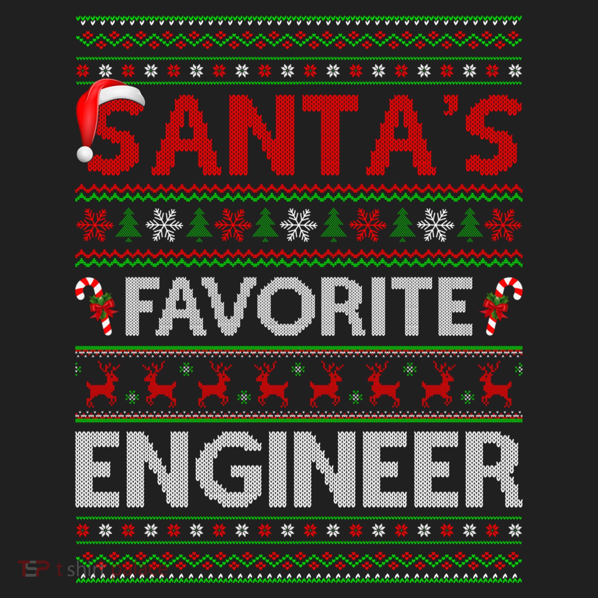 Ugly Xmas Lighting SantaS Favorite Engineer Christmas Gift Hat