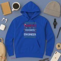 Ugly Xmas Lighting SantaS Favorite Engineer Christmas Gift Hoodie thumb 3