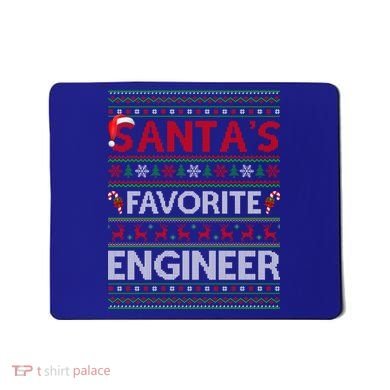 Ugly Xmas Lighting SantaS Favorite Engineer Christmas Gift Mousepad