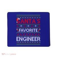 Ugly Xmas Lighting SantaS Favorite Engineer Christmas Gift Mousepad thumb 0