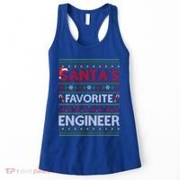 Ugly Xmas Lighting SantaS Favorite Engineer Christmas Gift Women's Tank Top thumb 0