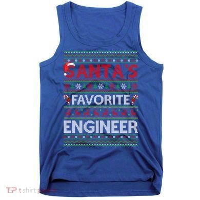 Ugly Xmas Lighting SantaS Favorite Engineer Christmas Gift Tank Top