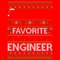 Ugly Xmas Lighting SantaS Favorite Engineer Christmas Gift Santa Hat thumb 1