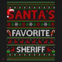 Ugly Xmas Lighting SantaS Favorite Sheriff Christmas Cute Gift Bucket Hat thumb 4