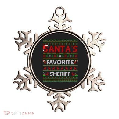 Ugly Xmas Lighting SantaS Favorite Sheriff Christmas Cute Gift Ornament