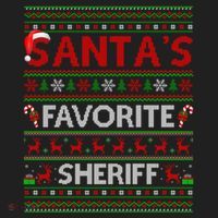 Ugly Xmas Lighting SantaS Favorite Sheriff Christmas Cute Gift Hat thumb 2