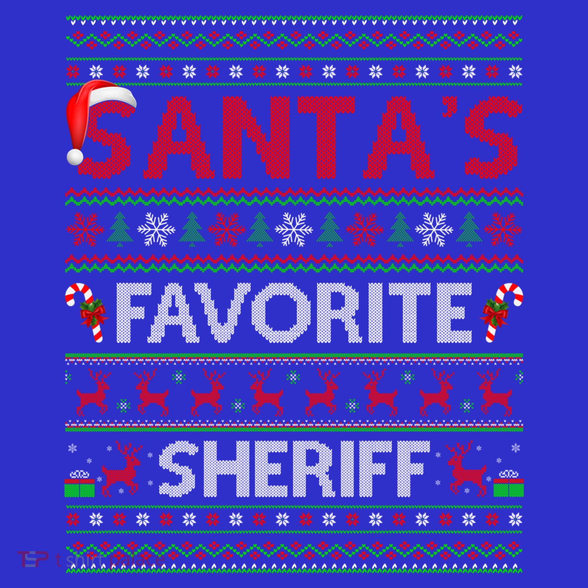 Ugly Xmas Lighting SantaS Favorite Sheriff Christmas Cute Gift Women's Tank Top