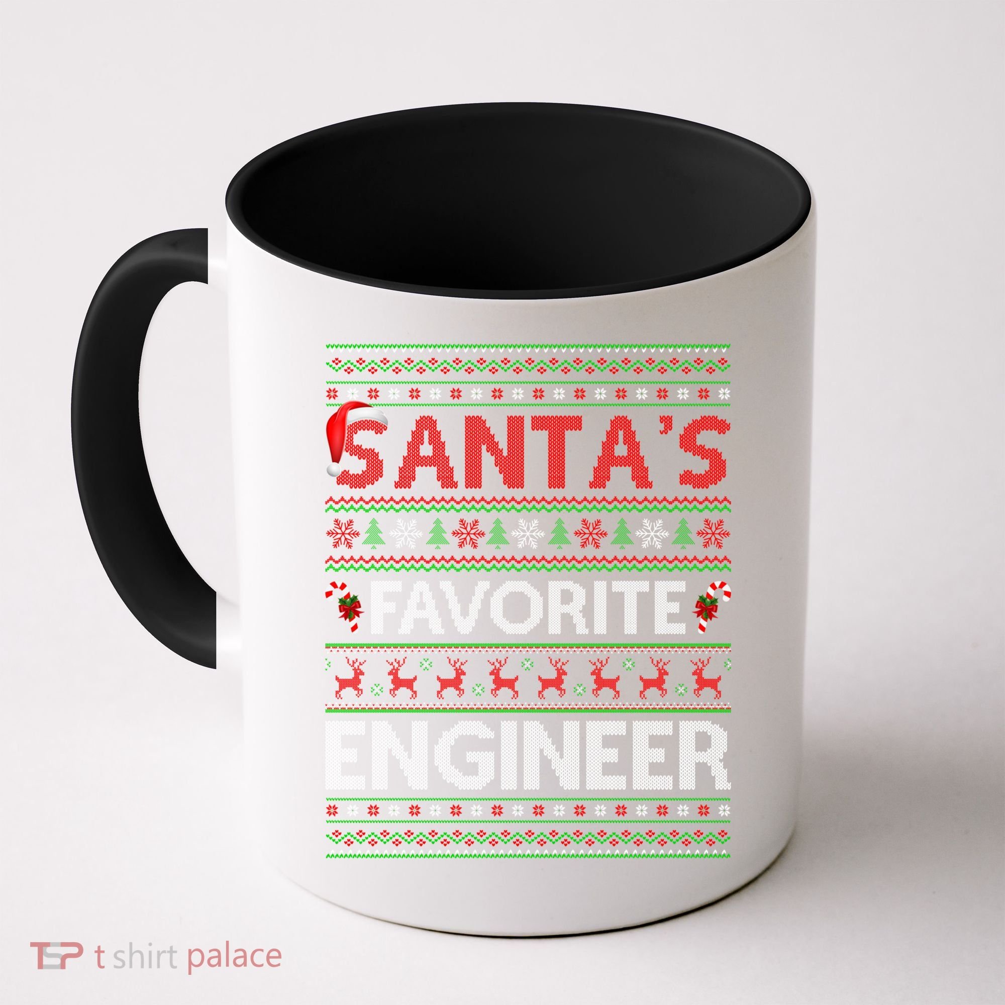 Ugly Xmas Lighting Santa's Favorite Engineer Christmas Gift Coffee Mug