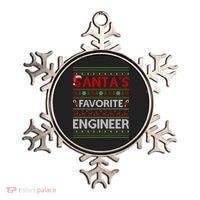 Ugly Xmas Lighting Santa's Favorite Engineer Christmas Gift Ornament thumb 0