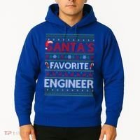 Ugly Xmas Lighting Santa's Favorite Engineer Christmas Gift Hoodie thumb 2