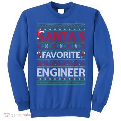 Ugly Xmas Lighting Santa's Favorite Engineer Christmas Gift Sweatshirt