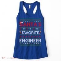 Ugly Xmas Lighting Santa's Favorite Engineer Christmas Gift Women's Tank Top thumb 0