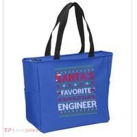 Ugly Xmas Lighting Santa's Favorite Engineer Christmas Gift Tote Bag thumb 2