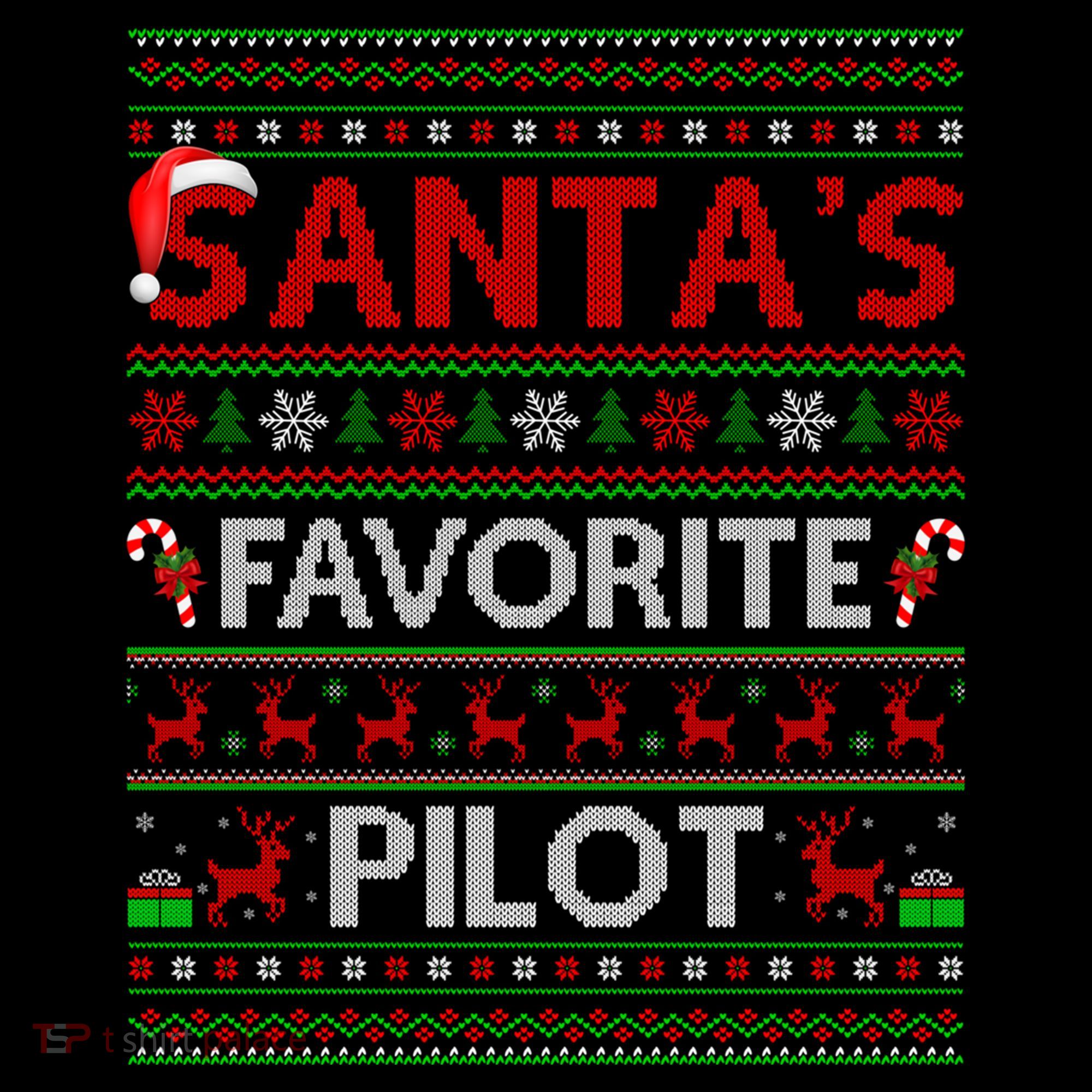 Ugly Xmas Lighting Santa's Favorite Pilot Christmas Funny Gift Coffee Mug