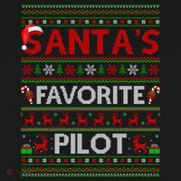 Ugly Xmas Lighting Santa's Favorite Pilot Christmas Funny Gift Ornament thumb 1