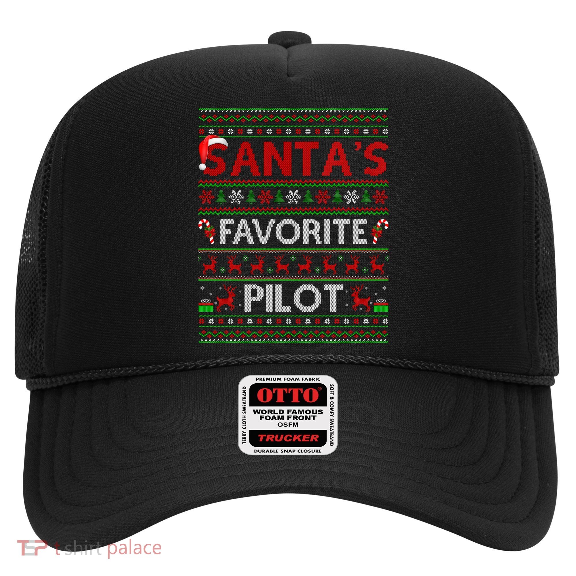 Ugly Xmas Lighting Santa's Favorite Pilot Christmas Funny Gift Hat