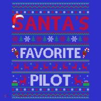 Ugly Xmas Lighting Santa's Favorite Pilot Christmas Funny Gift Women's Tank Top thumb 5