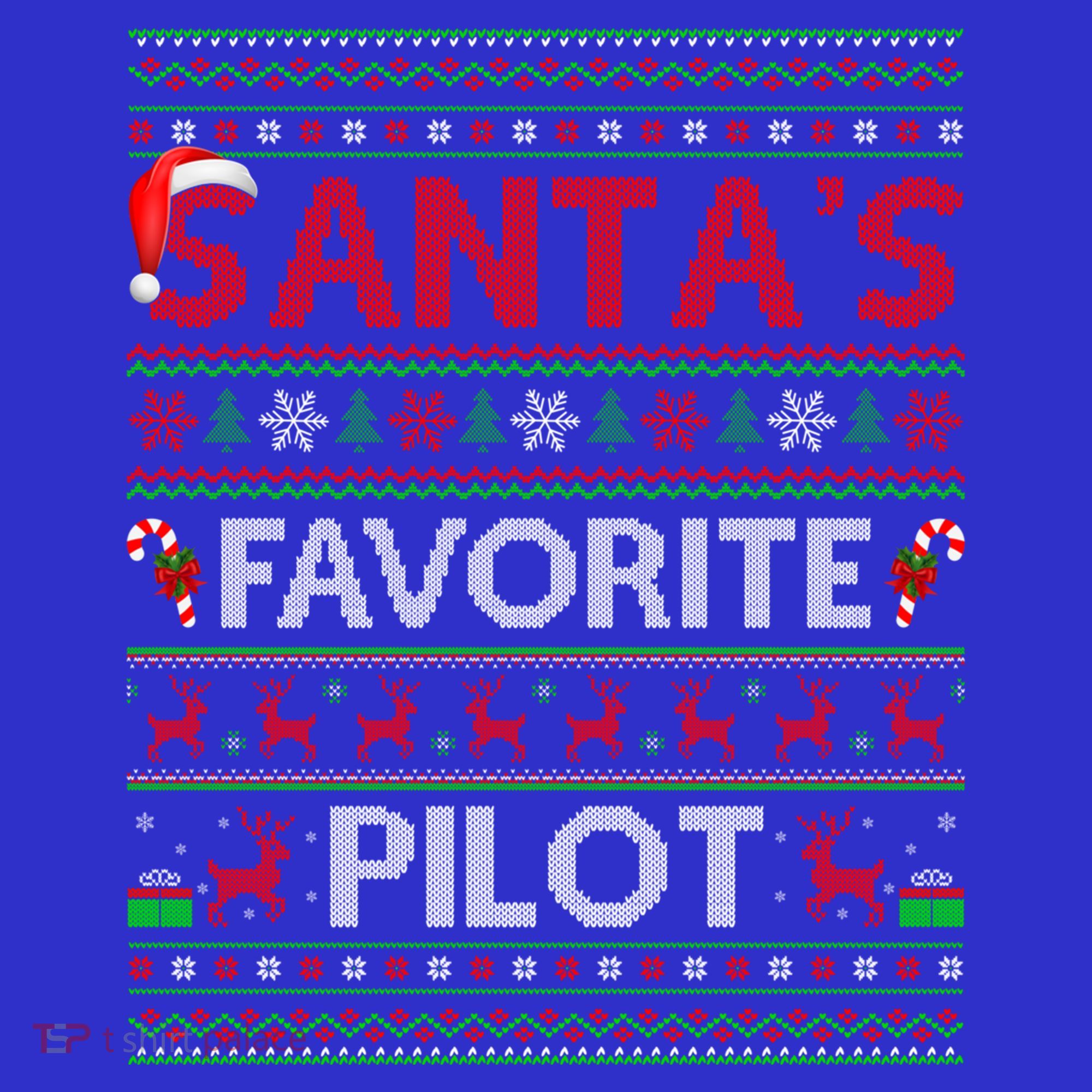 Ugly Xmas Lighting Santa's Favorite Pilot Christmas Funny Gift Women's Tank Top