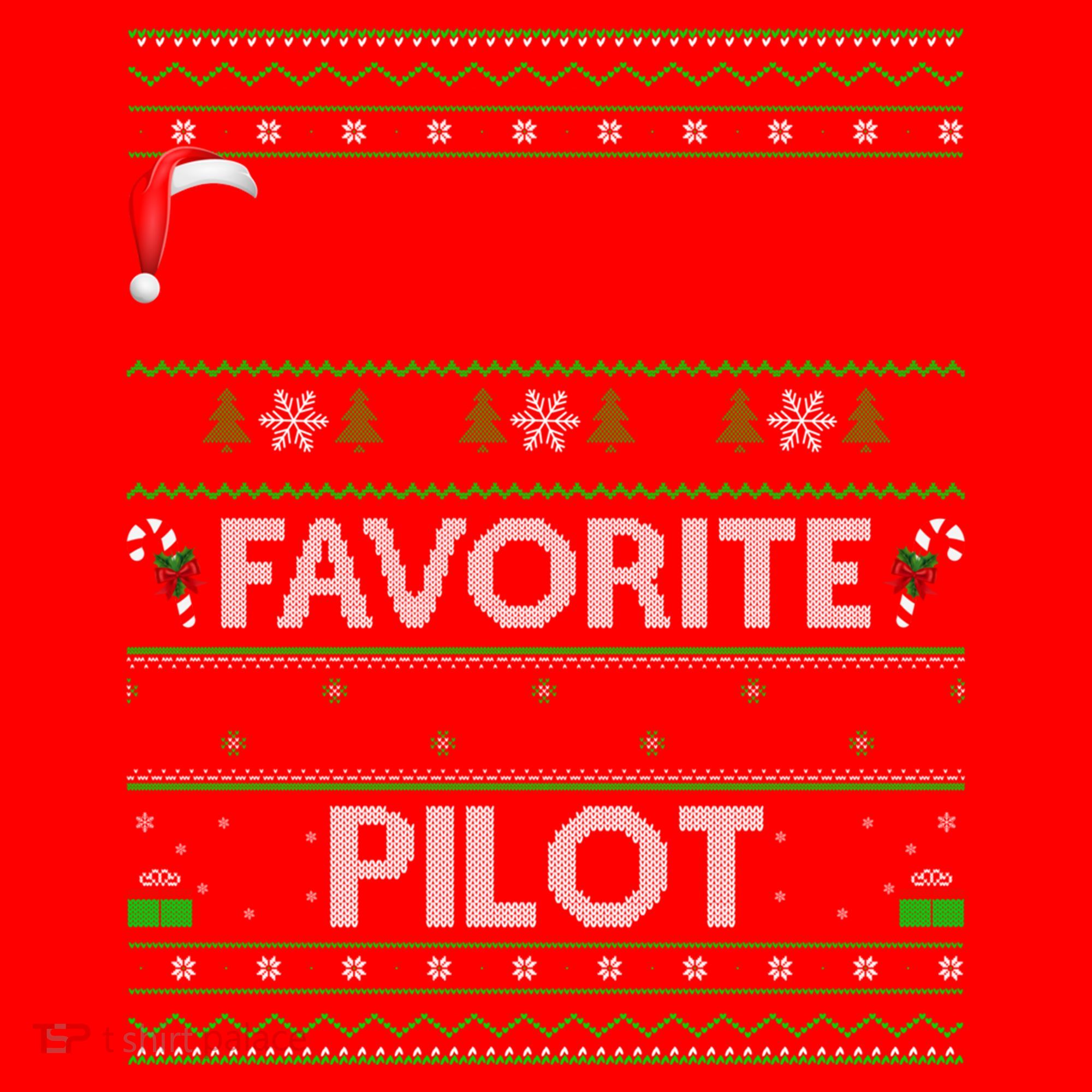 Ugly Xmas Lighting Santa's Favorite Pilot Christmas Funny Gift Santa Hat