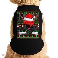 Ugly Xmas Sweater Style Lighting Hockey Christmas Gift Doggie Tank thumb 0