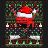 Ugly Xmas Sweater Style Lighting Hockey Christmas Gift Doggie Tank thumb 4
