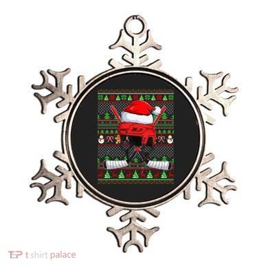 Ugly Xmas Sweater Style Lighting Hockey Christmas Gift Ornament