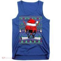 Ugly Xmas Sweater Style Lighting Hockey Christmas Gift Tank Top thumb 0