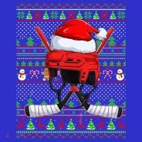 Ugly Xmas Sweater Style Lighting Hockey Christmas Gift Women's T-Shirt thumb 6