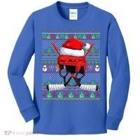 Ugly Xmas Sweater Style Lighting Hockey Christmas Gift Kids Long Sleeve Shirt thumb 0