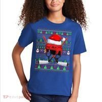 Ugly Xmas Sweater Style Lighting Hockey Christmas Gift Kids T-Shirt thumb 2