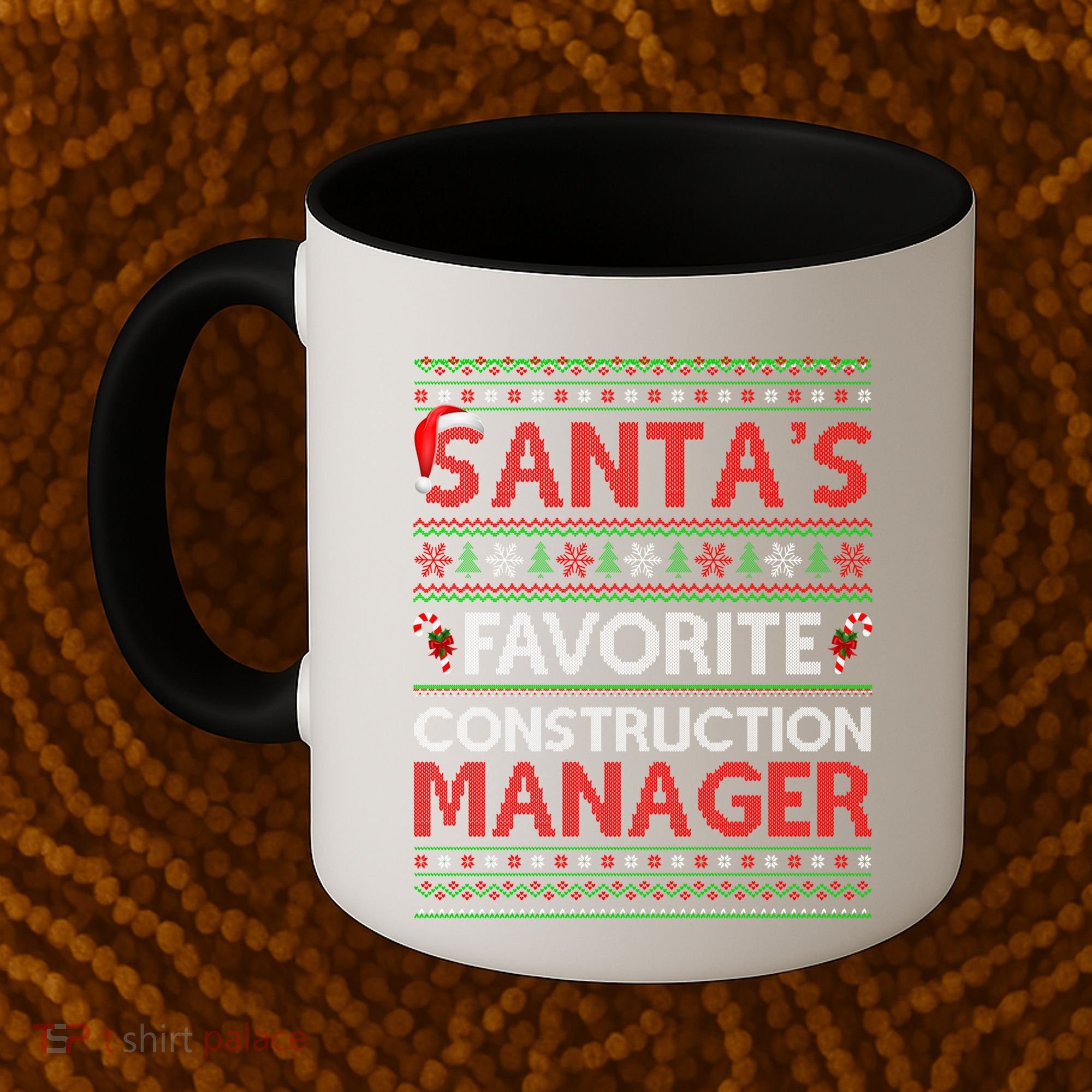 Ugly Xmas SantaS Favorite Construction Ager Christmas Gift Coffee Mug
