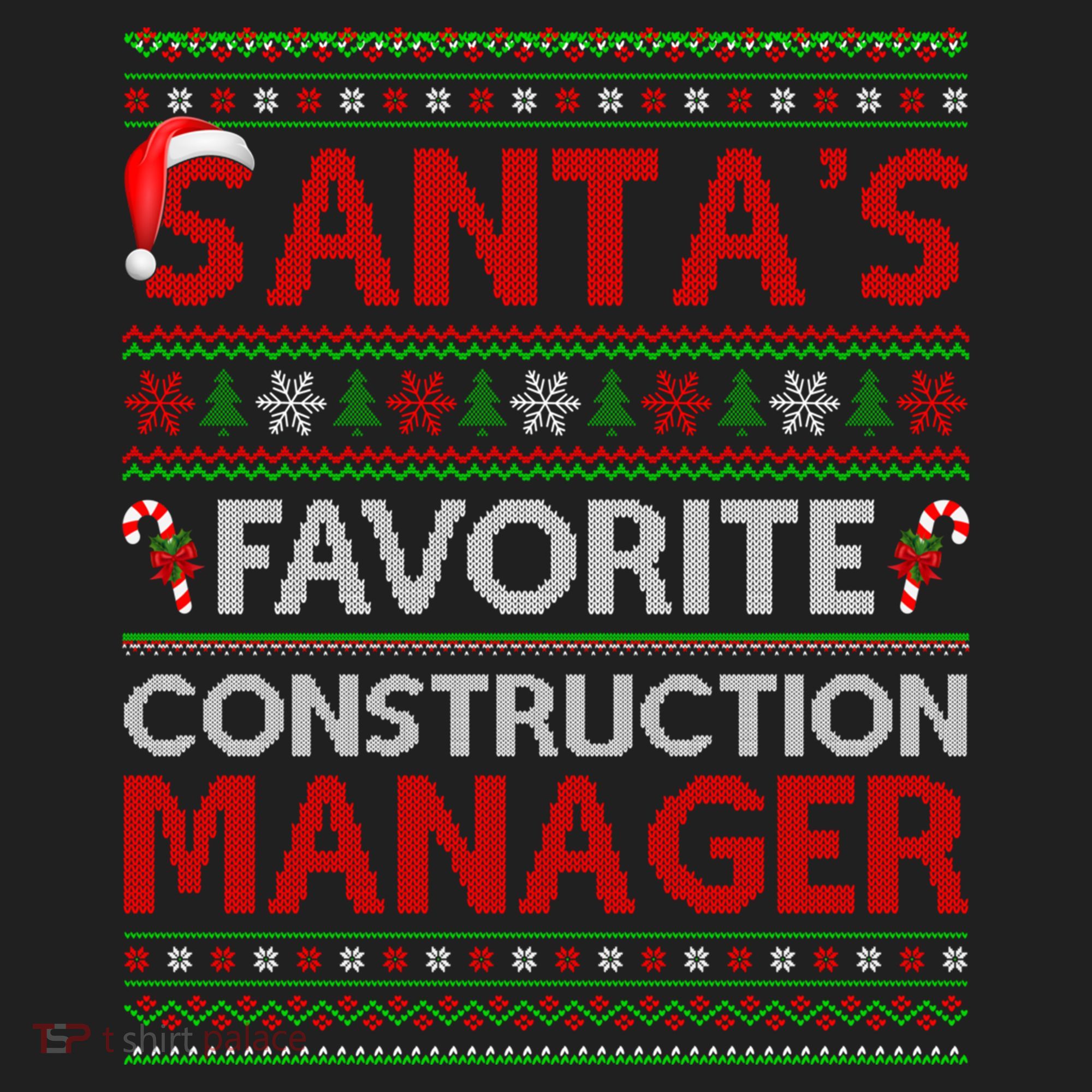 Ugly Xmas SantaS Favorite Construction Ager Christmas Gift Beanie