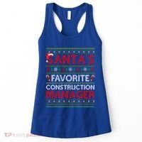 Ugly Xmas SantaS Favorite Construction Ager Christmas Gift Women's Tank Top thumb 0