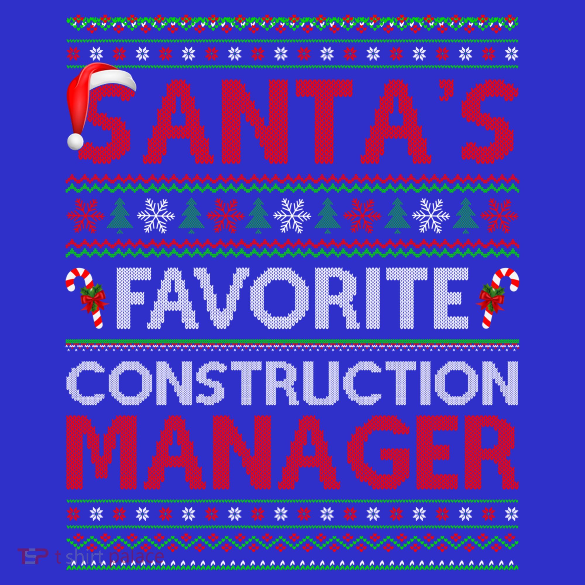 Ugly Xmas SantaS Favorite Construction Ager Christmas Gift Women's Tank Top