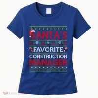 Ugly Xmas SantaS Favorite Construction Ager Christmas Gift Women's T-Shirt thumb 0