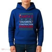 Ugly Xmas SantaS Favorite Construction Ager Christmas Gift Kids Hoodie thumb 4