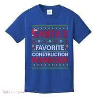 Ugly Xmas SantaS Favorite Construction Ager Christmas Gift Kids T-Shirt thumb 0
