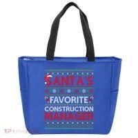Ugly Xmas SantaS Favorite Construction Ager Christmas Gift Tote Bag thumb 0