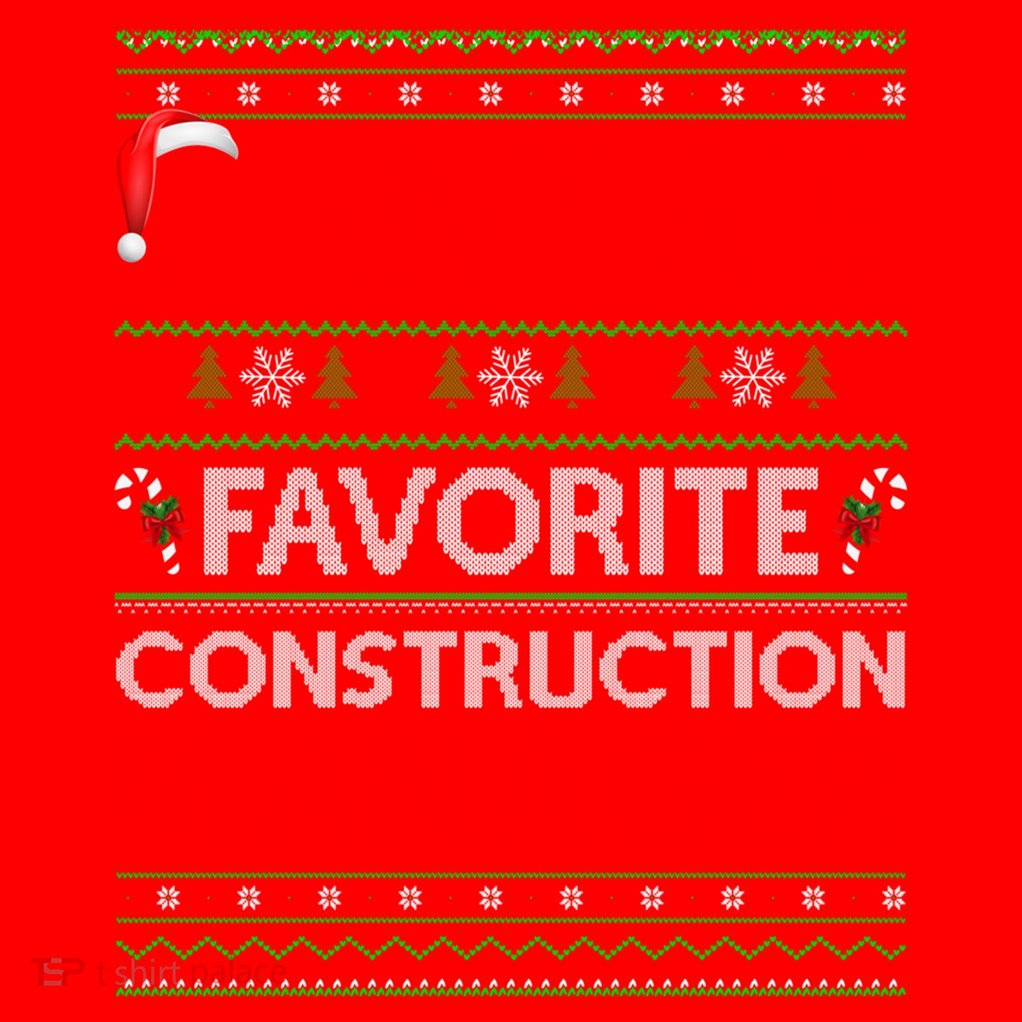 Ugly Xmas SantaS Favorite Construction Ager Christmas Gift Santa Hat