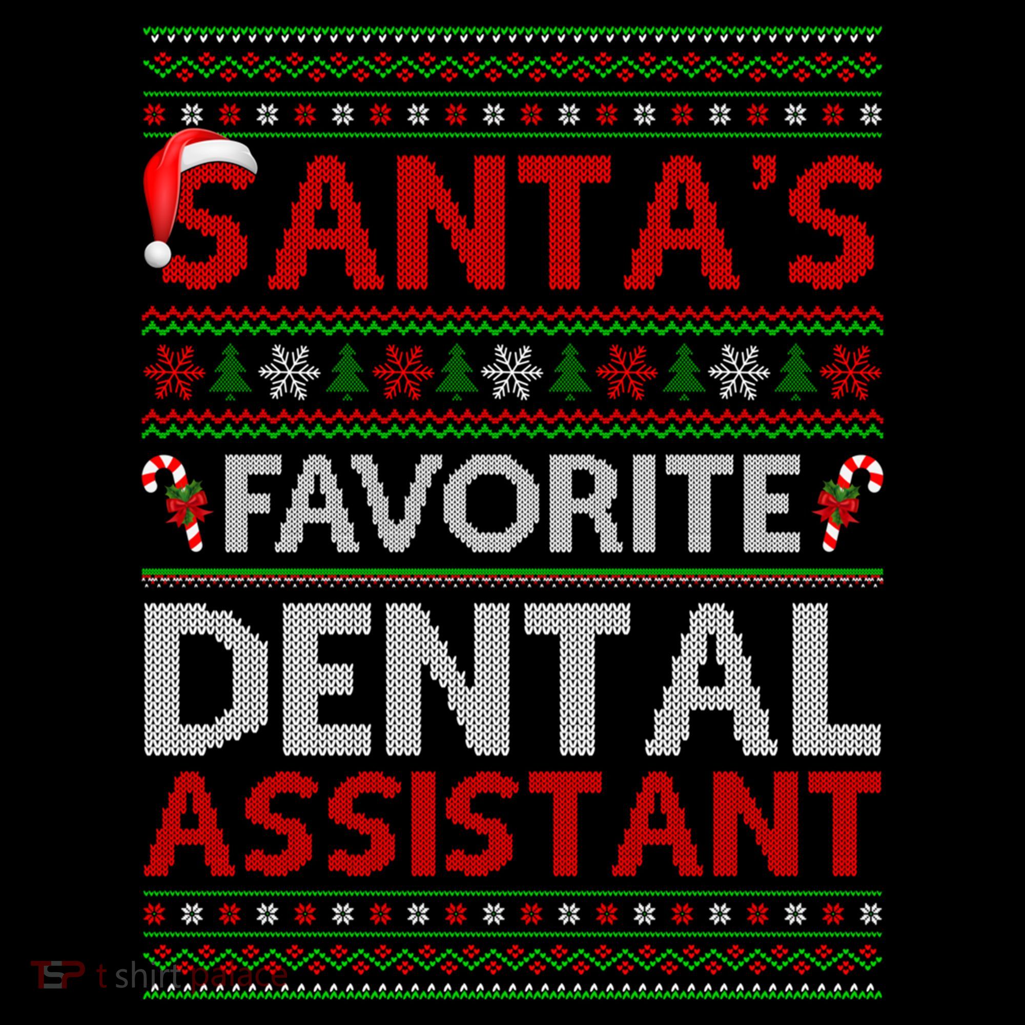 Ugly Xmas SantaS Favorite Dental Assistant Christmas Cool Gift Coffee Mug