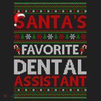 Ugly Xmas SantaS Favorite Dental Assistant Christmas Cool Gift Beanie thumb 2