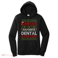 Ugly Xmas SantaS Favorite Dental Assistant Christmas Cool Gift Women's Hoodie thumb 0